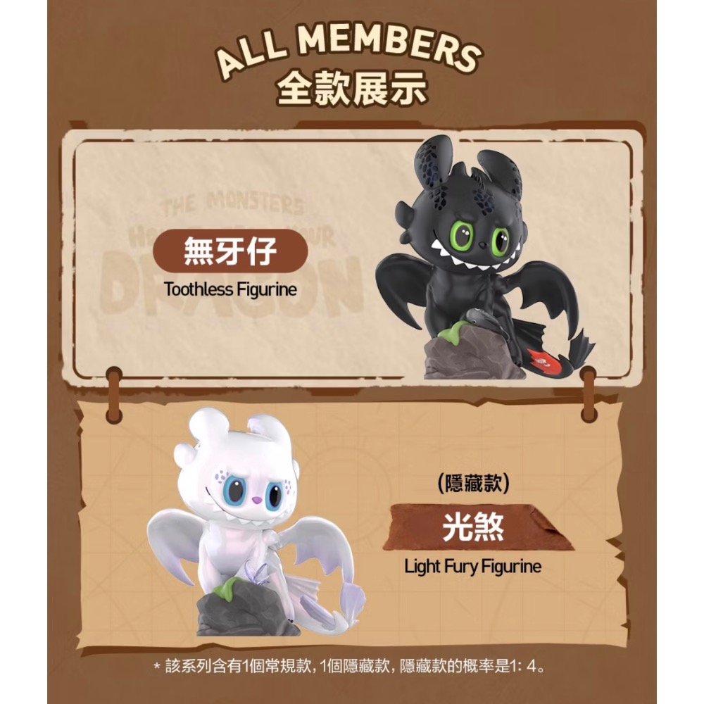 【黃小魚的玩具收藏】全新封膜未拆 POP MART 泡泡瑪特 THE MONSTERS_馴龍高手手辦-細節圖6