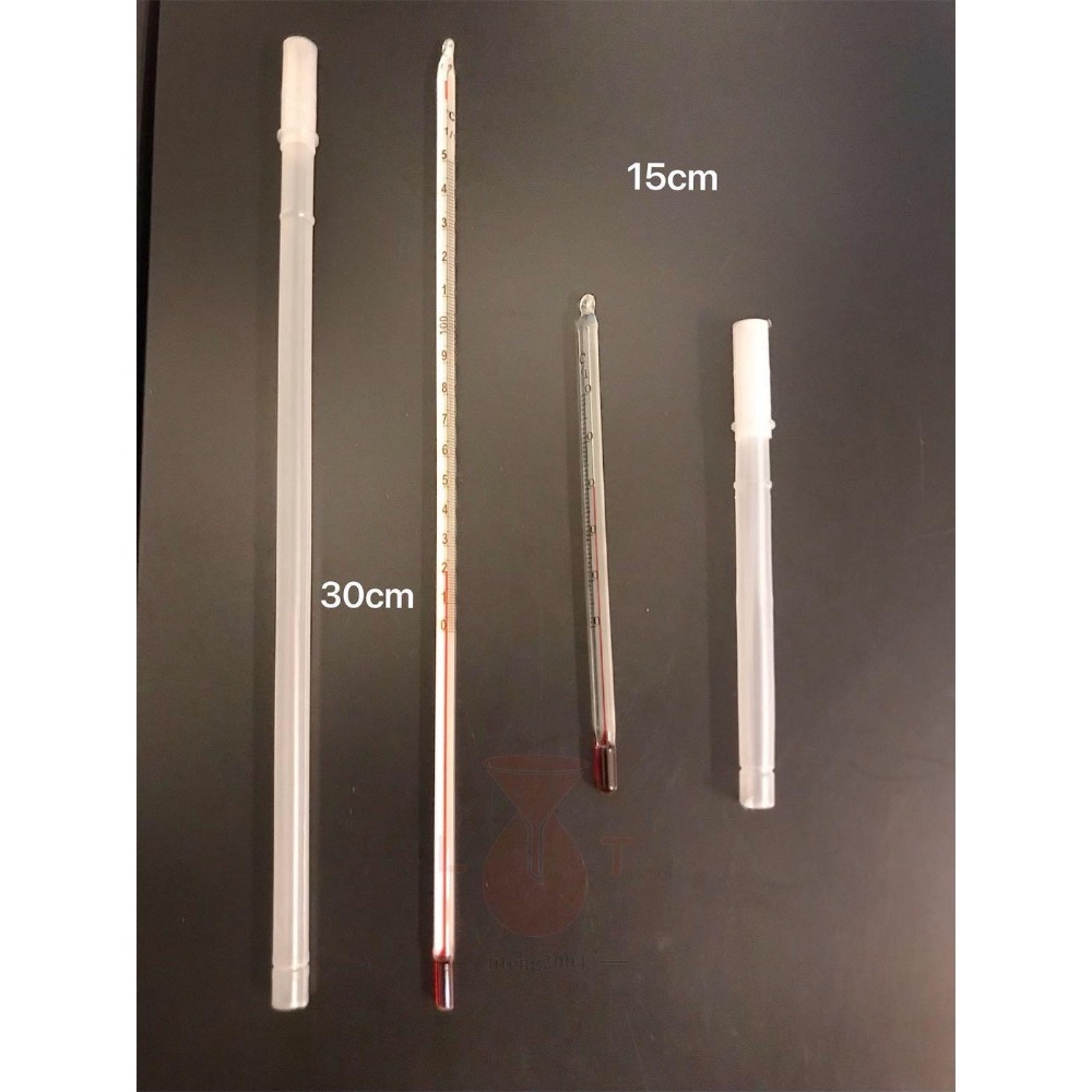 *立騰玻璃* 攜帶式溫度計15CM 0-100度 酒精溫度計 手工皂 實驗 實驗器材 留點溫度計 水銀溫度計-細節圖2