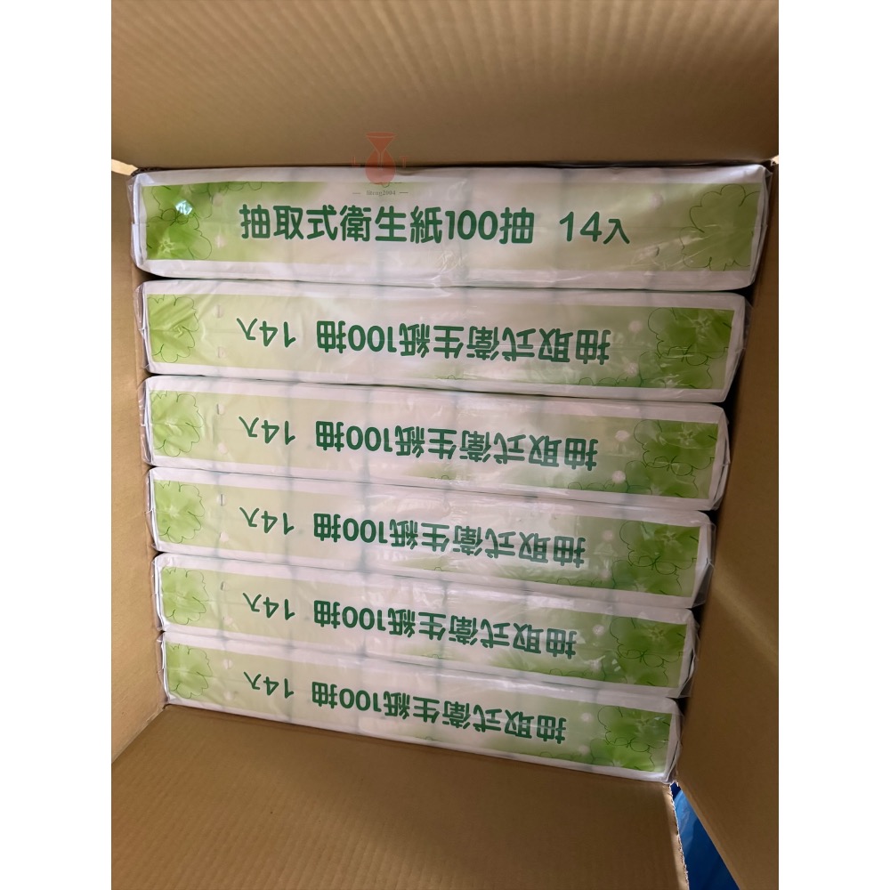 生活好幫手 柔韌抽取式衛生紙 100抽 14包/袋 抽取式 衛生紙-細節圖2