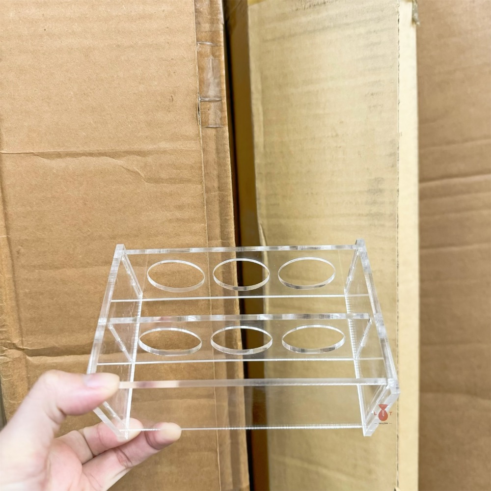三孔壓克力試管架 玻璃試管架 壓克力架 離心管架 試管花器 香料試管架 水培花器 咖啡豆展示架-細節圖2