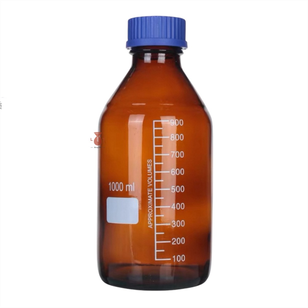 茶色血清瓶 血清瓶 GL45 試藥瓶 試劑瓶 茶色廣口血清瓶 藍蓋血清瓶 實驗器材-細節圖2