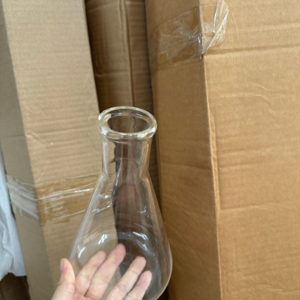 無印刷三角瓶 125ml～1L 錐形瓶 三角燒杯 實驗器材 無刻度三角瓶-細節圖3