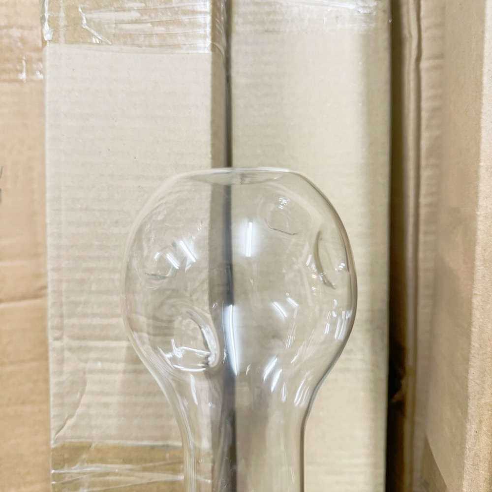 【出清】手工玻璃花器 球根造型花瓶 乾燥花擺設 水培玻璃瓶 插花瓶 玻璃花瓶 北歐風透明玻璃花瓶-細節圖3