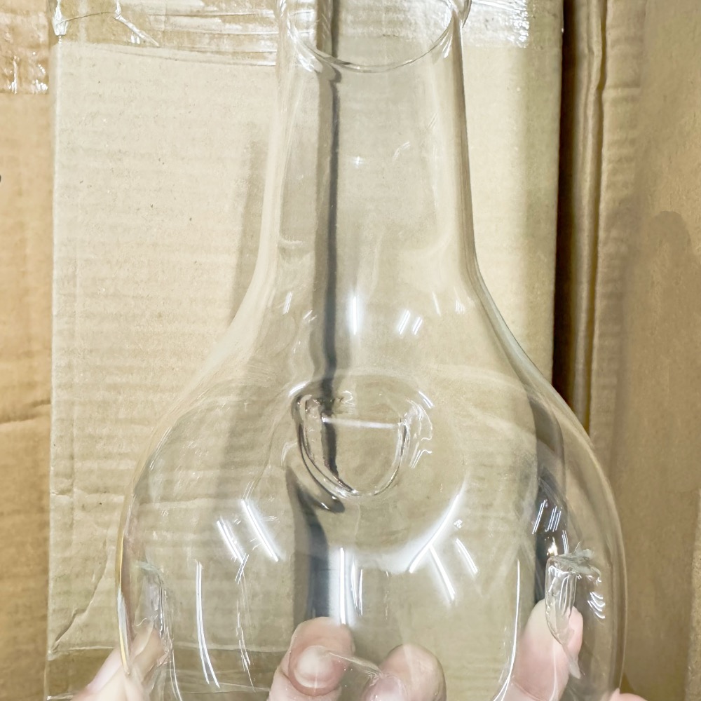 【出清】手工玻璃花器 球根造型花瓶 乾燥花擺設 水培玻璃瓶 插花瓶 玻璃花瓶 北歐風透明玻璃花瓶-細節圖4