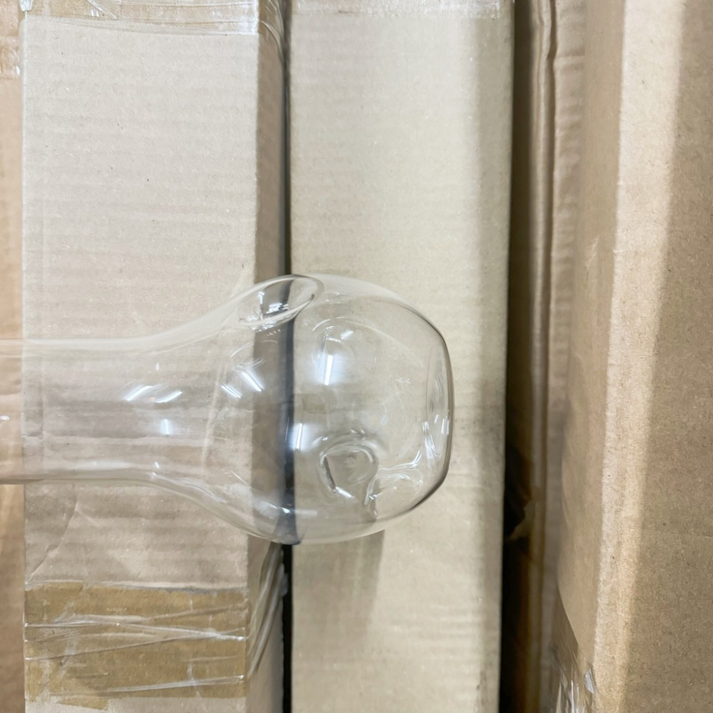 【出清】手工玻璃花器 球根造型花瓶 乾燥花擺設 水培玻璃瓶 插花瓶 玻璃花瓶 北歐風透明玻璃花瓶-細節圖5