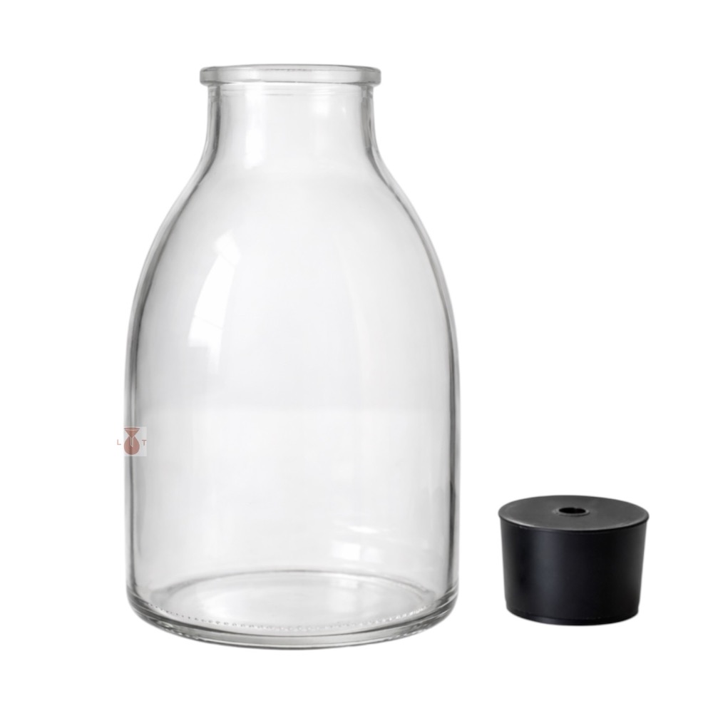 *立騰玻璃* 蘭花瓶 300ml 450ml 培養瓶 鬥魚瓶 培育瓶 玻璃瓶 樣本瓶-細節圖2