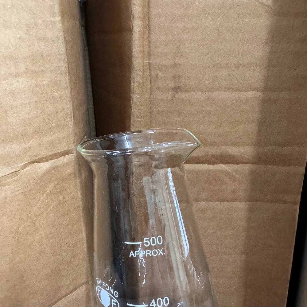出清 錐形燒杯500ml  玻璃燒杯 玻璃量杯 具嘴燒杯 刻度燒杯-細節圖3