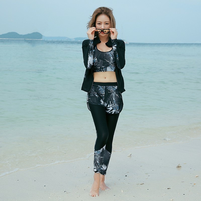 台灣現貨/長袖速乾材質/防曬系數/水母衣/潛水衣/衝浪衣-紫玉蘭-情侶/9011-細節圖5