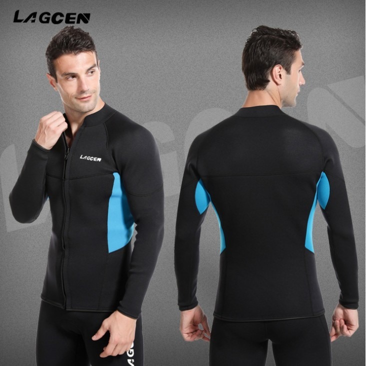 台灣現貨/新款男潛水衣/2.5mm保暖超彈耐磨防寒衣/冬泳泳衣潛水服-紫玉蘭/防寒衣/KW-細節圖5