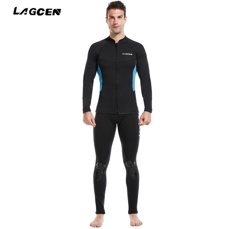 台灣現貨/新款男潛水衣/2.5mm保暖超彈耐磨防寒衣/冬泳泳衣潛水服-紫玉蘭/防寒衣/KW-細節圖7