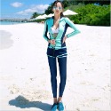 速乾材質/浮潛服拉鍊潛水服分體水母衣男女長袖游泳衣泳裝長褲套裝/紫玉蘭 1901-規格圖8