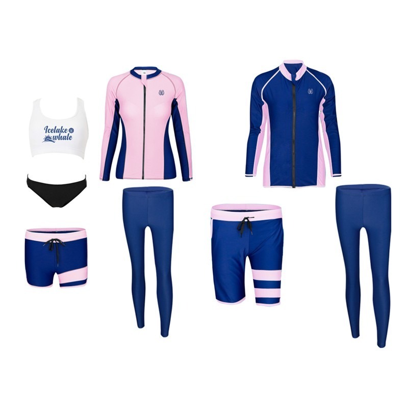 速乾材質/浮潛服拉鍊潛水服分體水母衣男女長袖裙褲游泳衣泳裝長褲套裝/紫玉蘭1901 粉-細節圖6