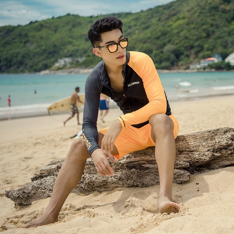 台灣現貨/高端/防曬潛水服/男女套裝單件/潛浮服長袖泳衣水母衣水母服衝浪服速乾防曬衣/紫玉蘭-細節圖5