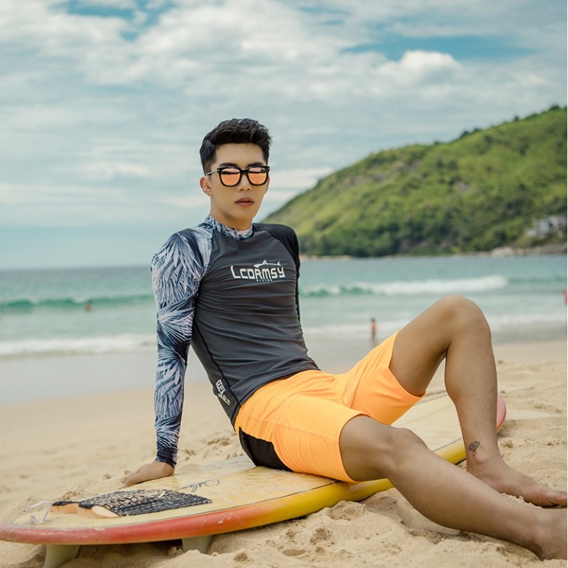 台灣現貨/高端/防曬潛水服/男女套裝單件/潛浮服長袖泳衣水母衣水母服衝浪服速乾防曬衣/紫玉蘭-細節圖6