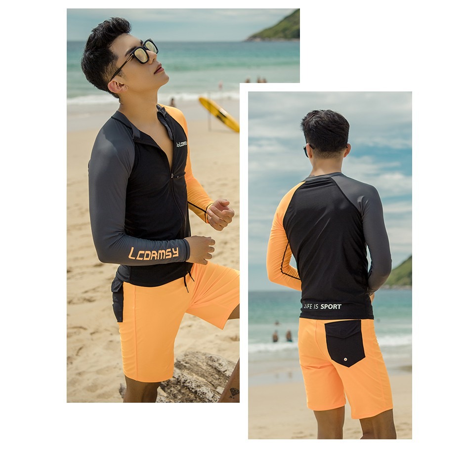 台灣現貨/高端/防曬潛水服/男女套裝單件/潛浮服長袖泳衣水母衣水母服衝浪服速乾防曬衣/紫玉蘭-細節圖7