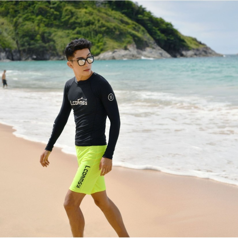 台灣現貨/高端新款韓版男女情侶泳衣水母上衣/運動長袖衝浪服上衣/防曬泳衣上衣/浮潛裝上衣-紫玉蘭/水母衣-細節圖4