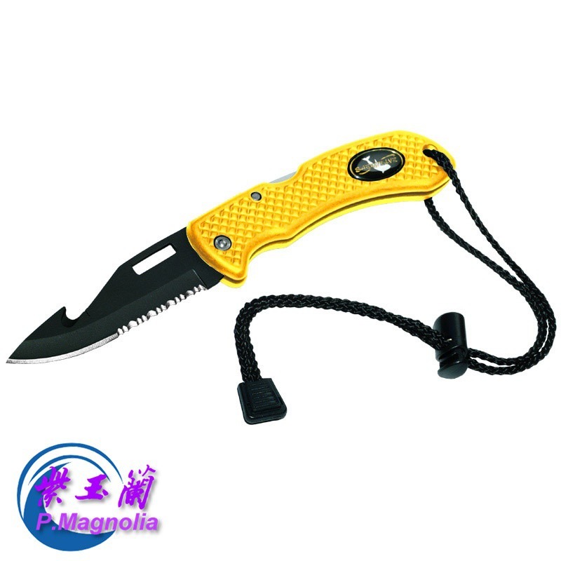 台灣現貨/【SAEKODIVE】炫彩不繡鋼BC折合潛水刀-紫玉蘭-  3118-細節圖2