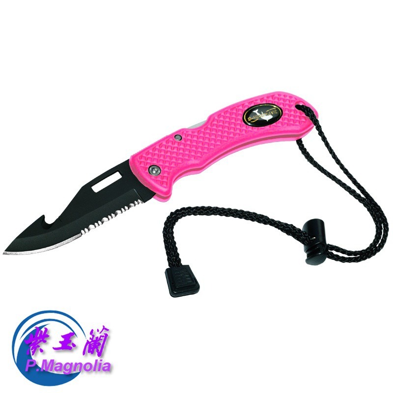 台灣現貨/【SAEKODIVE】炫彩不繡鋼BC折合潛水刀-紫玉蘭-  3118-細節圖3