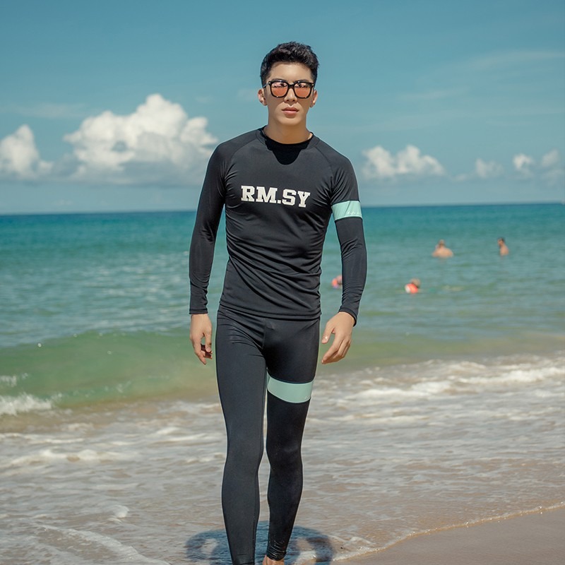 台灣現貨/高端/防曬潛水服/情侶潛浮服長袖泳衣水母衣水母服衝浪服男女速乾防曬衣/紫玉蘭 水藍-細節圖6