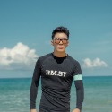 台灣現貨/高端/防曬潛水服/情侶潛浮服長袖泳衣水母衣水母服衝浪服男女速乾防曬衣/紫玉蘭 水藍-規格圖7