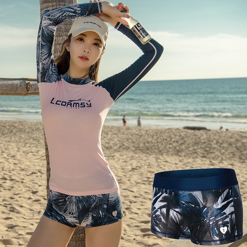 高端/情侶男女速乾/排汗顯瘦潛水服/運動防曬水母衣泳衣/紫玉蘭/現貨-細節圖5