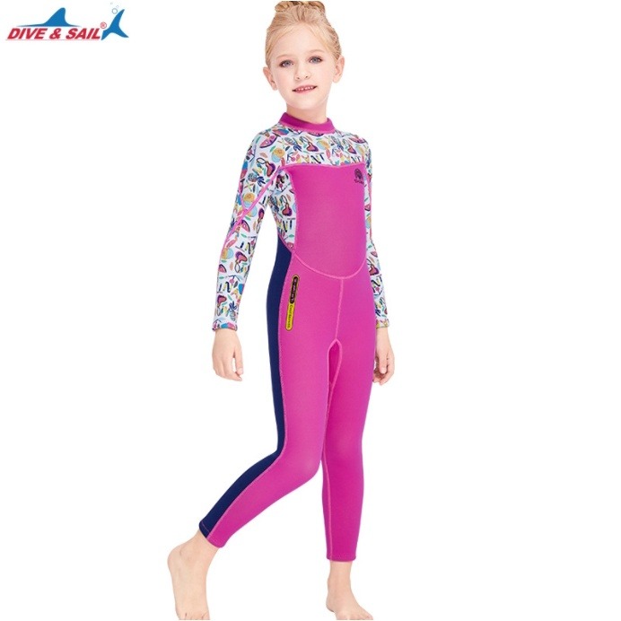 台灣現貨/新款2.5MM兒童保暖長袖連體防寒衣 – 紫玉蘭/KW-細節圖4