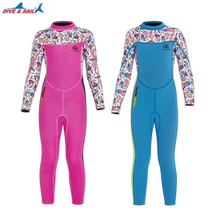 台灣現貨/新款2.5MM兒童保暖長袖連體防寒衣 – 紫玉蘭/KW-細節圖5