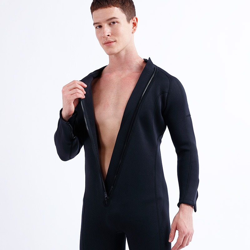 台灣現貨/新款3mm連身前開拉鏈潛水衣-紫玉蘭/026/KW-細節圖3