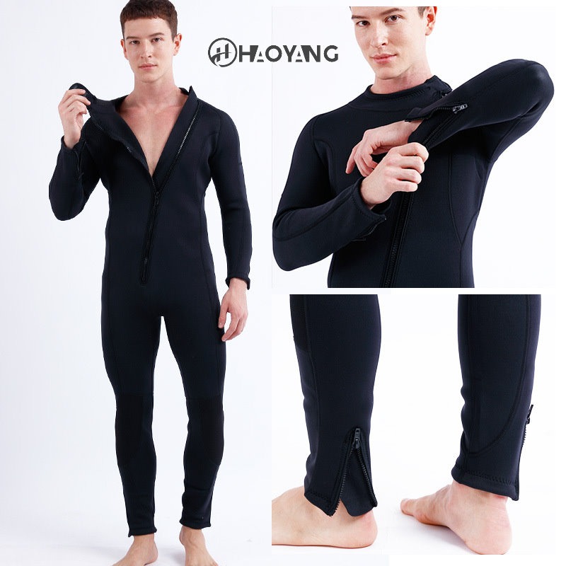 台灣現貨/新款3mm連身前開拉鏈潛水衣-紫玉蘭/026/KW-細節圖5