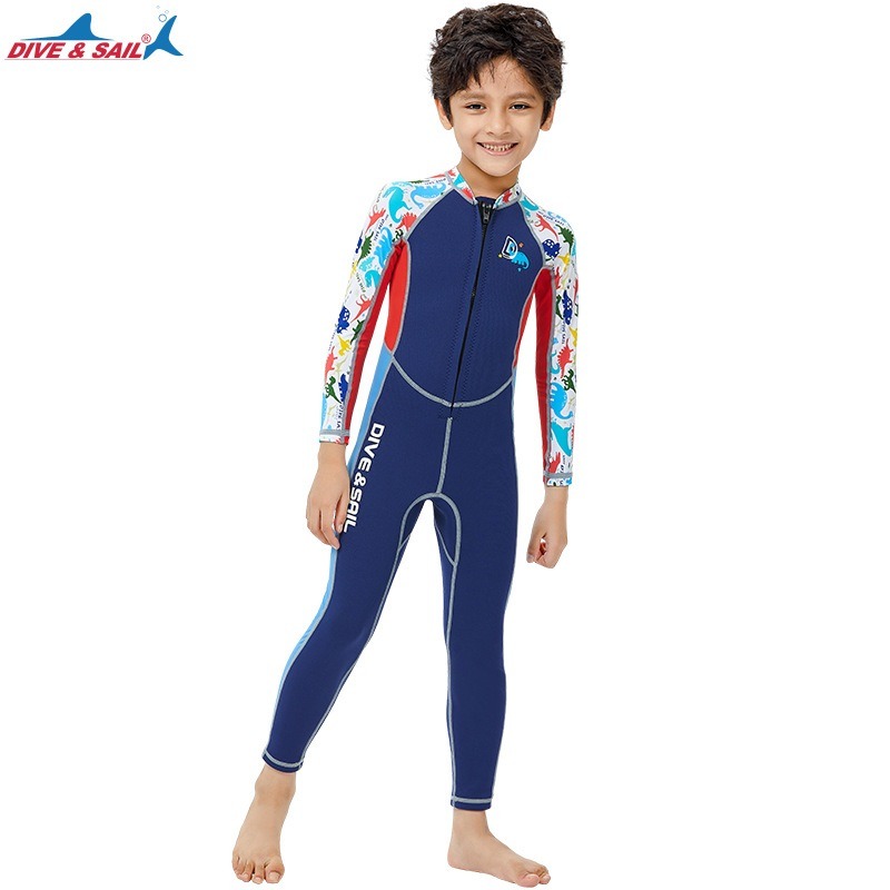 台灣現貨/新款2MM兒童保暖連體長袖長褲防寒衣(側邊及袖子薄款) – 紫玉蘭/KW-細節圖4