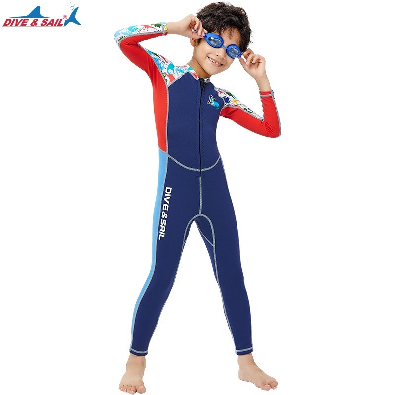 台灣現貨/新款2MM兒童保暖連體長袖長褲防寒衣(側邊及袖子薄款) – 紫玉蘭/KW-細節圖5