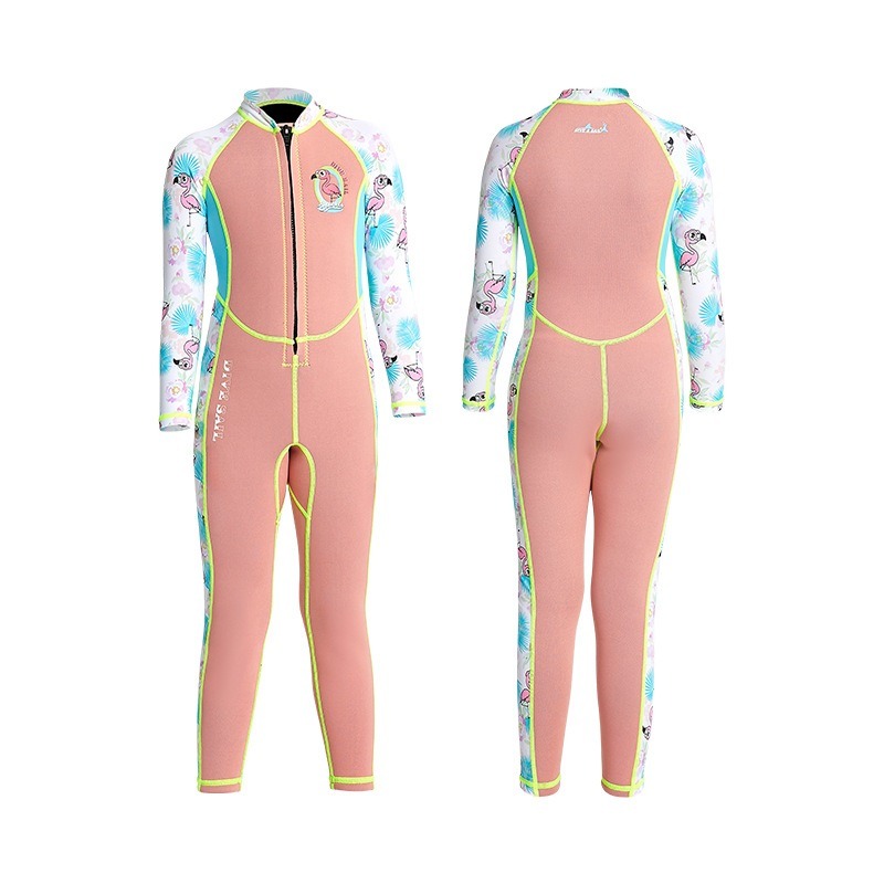 台灣現貨/新款2MM兒童保暖連體長袖長褲防寒衣(側邊及袖子薄款) – 紫玉蘭/KW-細節圖7