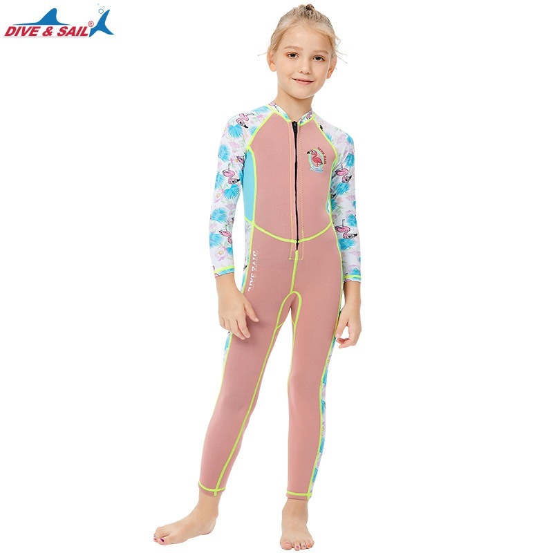 台灣現貨/新款2MM兒童保暖連體長袖長褲防寒衣(側邊及袖子薄款) – 紫玉蘭/KW-細節圖9