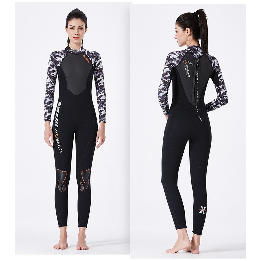 台灣現貨/新款3MM長袖外套/長褲連體防寒衣 – 紫玉蘭/KW-細節圖6