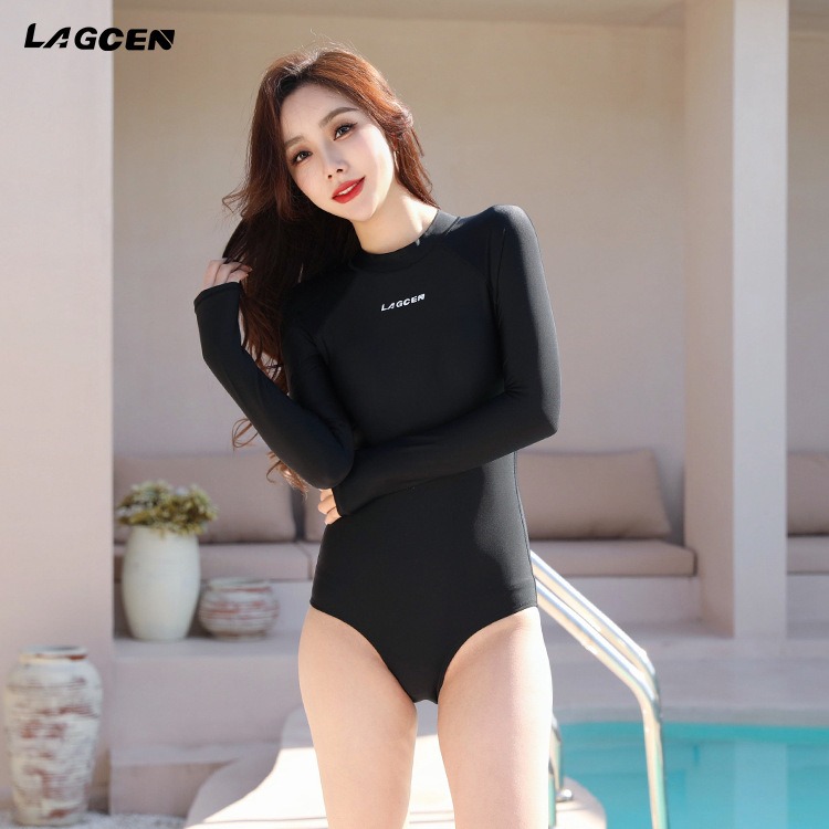 台灣現貨/2023新款長袖速乾材質/防曬系數50+/連身水母衣/潛水衣/衝浪衣-紫玉蘭-高端/連身/BG-細節圖6