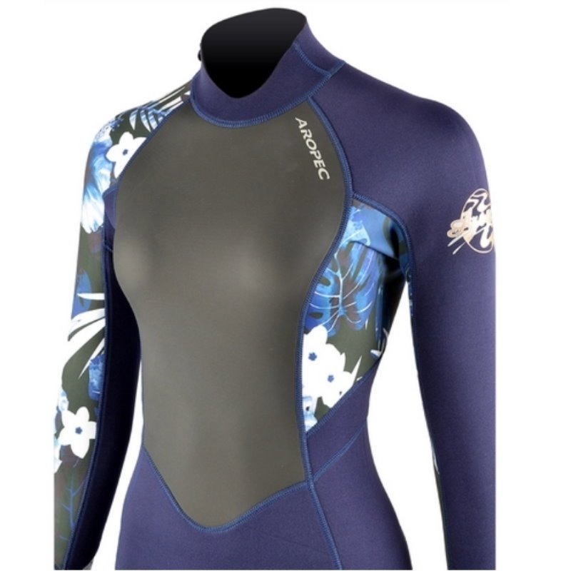 台灣現貨/【AROPEC】2.5mm 女款長袖長褲防寒衣 (女款) – 紫玉蘭-細節圖5