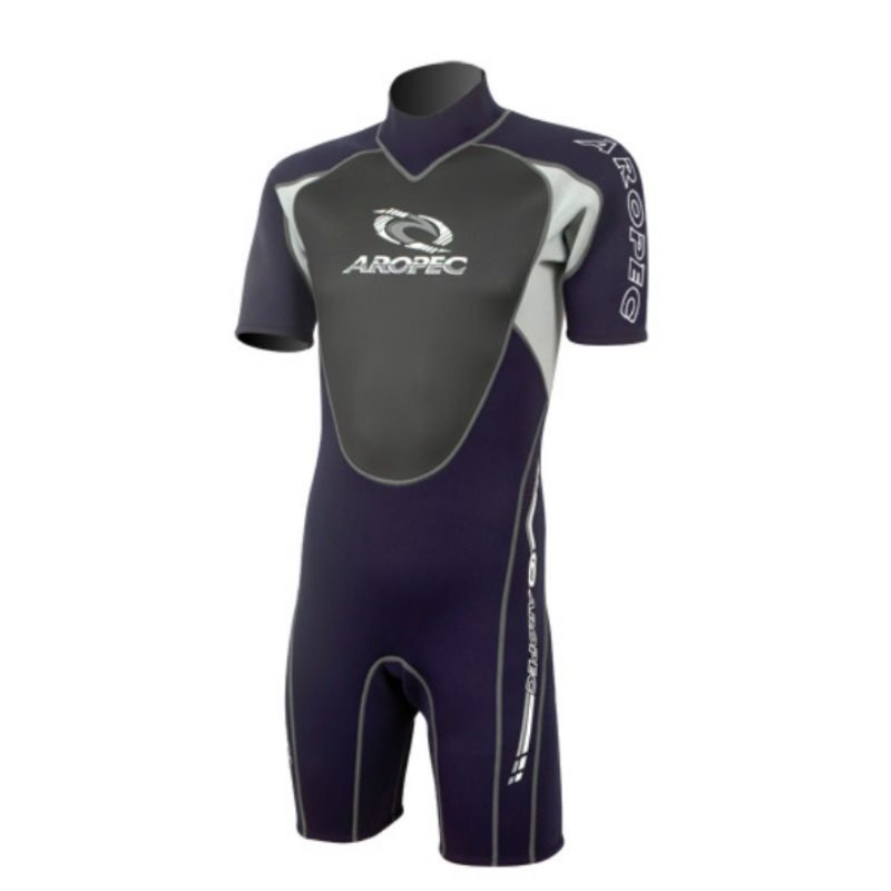 台灣現貨/【AROPEC】3/2mm男款短袖短褲連身防寒衣 – 紫玉蘭-細節圖2