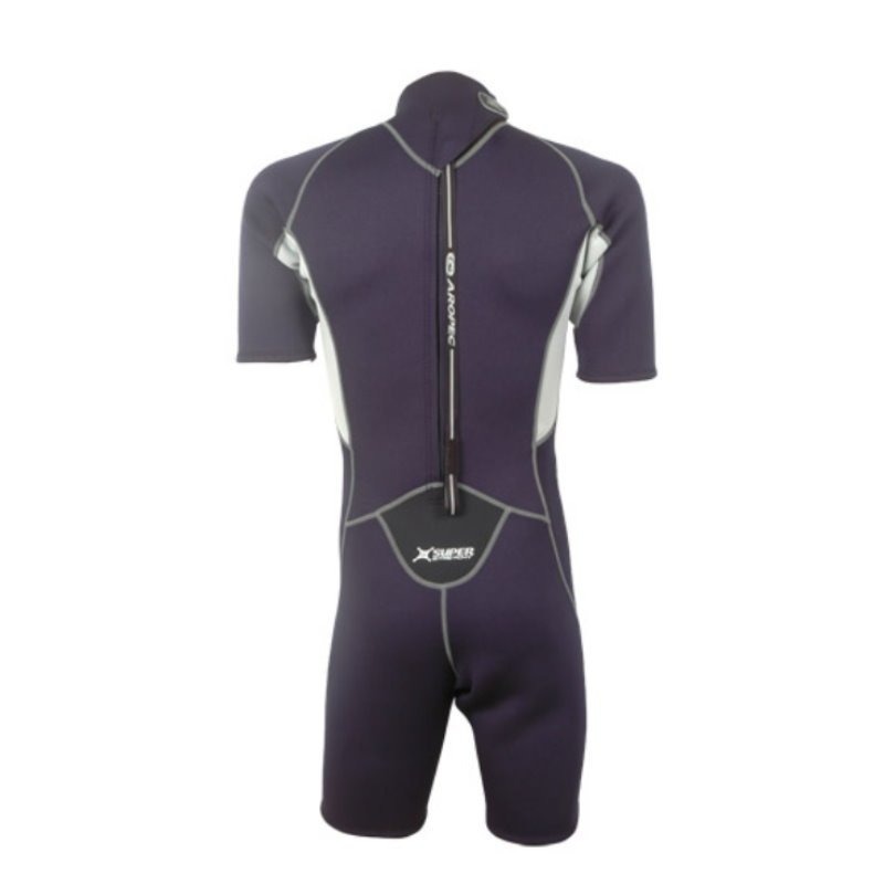 台灣現貨/【AROPEC】3/2mm男款短袖短褲連身防寒衣 – 紫玉蘭-細節圖3