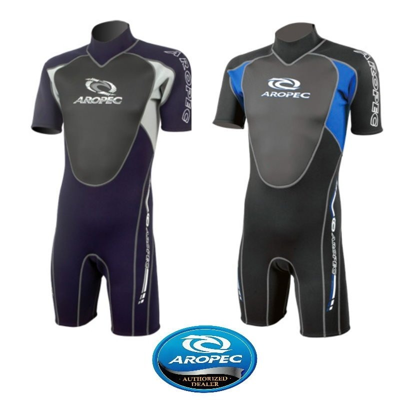 台灣現貨/【AROPEC】3/2mm男款短袖短褲連身防寒衣 – 紫玉蘭-細節圖6