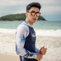 高端水母衣/速乾防曬透氣水母衣/潛水服/潛浮裝/長袖泳衣/衝浪裝/防曬衣/溫泉泳衣/防磨衣/紫玉蘭粉袖770/現貨-規格圖9
