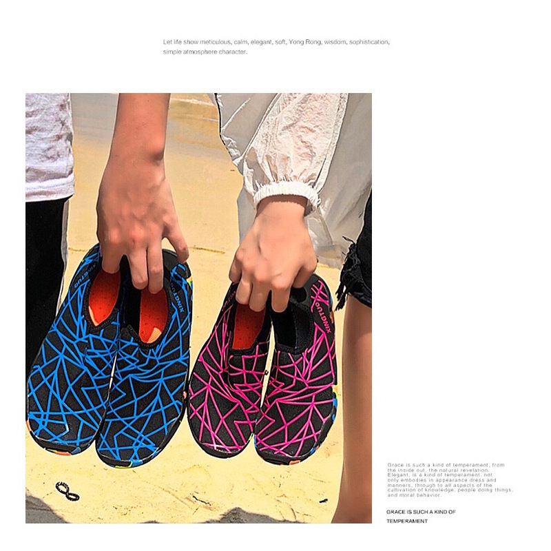 台灣現貨/男女厚底舒適透氣墊運動沙灘鞋/涉水鞋/溯溪鞋/輕便防滑鞋/游泳鞋/浮潛鞋/潛水鞋-紫玉蘭/4410-細節圖5