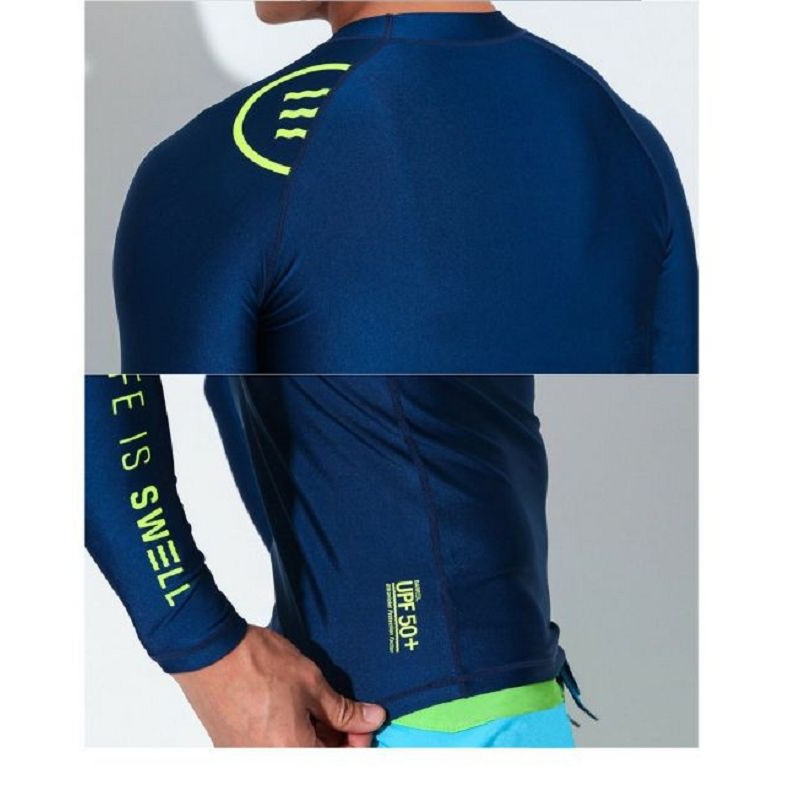 台灣現貨/高端/韓版加大碼拉鍊潛水服/男戶外滑水分體長袖衝浪服防曬泳衣浮潛水母衣/紫玉蘭/現貨-細節圖5