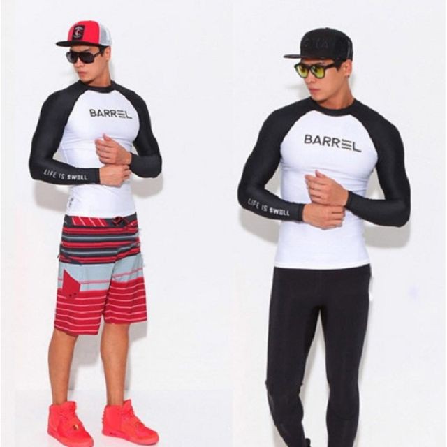 台灣現貨/高端/韓版潛水服/男戶外滑水分體長袖衝浪服防曬泳衣浮潛水母衣/紫玉蘭-細節圖8