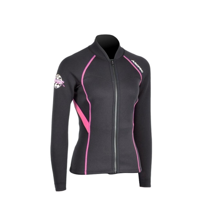 台灣現貨/【AROPEC】1.5mm Neoprene長袖長褲防寒衣(女款) – 紫玉蘭-細節圖4