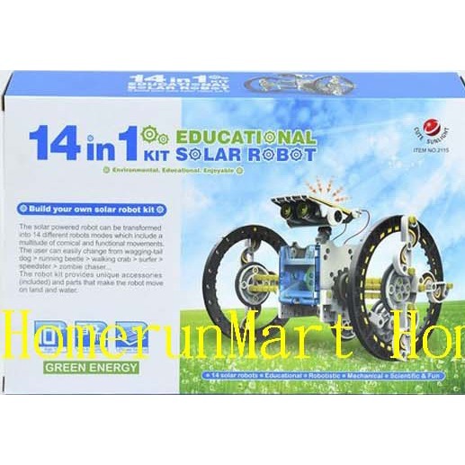 RA太陽能科學玩具14合1太陽能機器人DIY益智太陽能玩具14in1 益智玩具兒童科學推理創造動腦親子互動太陽能組合玩具-細節圖3