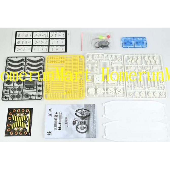 RA太陽能科學玩具14合1太陽能機器人DIY益智太陽能玩具14in1 益智玩具兒童科學推理創造動腦親子互動太陽能組合玩具-細節圖5