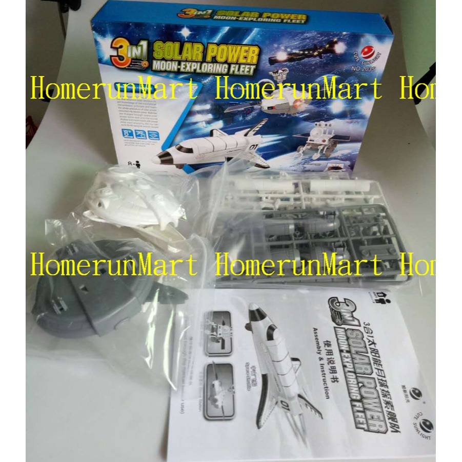 RV太陽能三合一月球探索益智玩具太空艦隊兒童DIY拼裝組合玩具3合1機器人玩具益智太陽能玩具科教玩具太空人 教具教育性玩-細節圖4