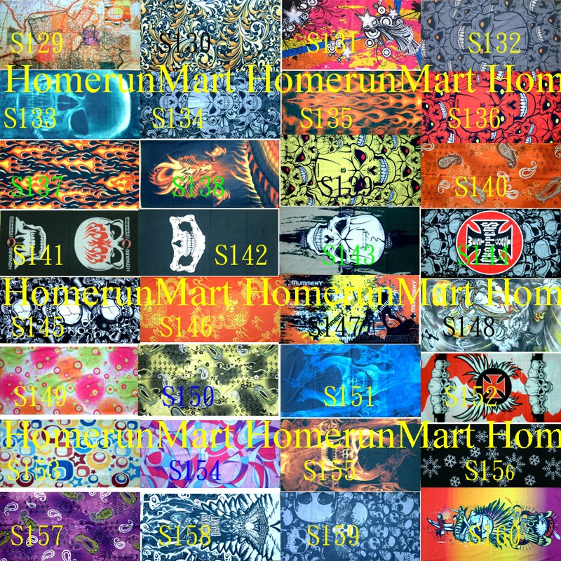 魔術頭巾買十送一骷顱骷髏面罩自行單車重機防曬防風禦寒帽子跳街舞瑜珈護腕護膝彈性透氣吸汗領巾迷彩火焰素色-細節圖5