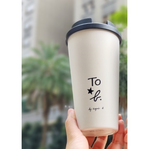 ★JP喵★ 7-11聯名 To b.by agnès b.品牌隨行杯 白色 咖啡杯 環保杯 (無外盒) 原價520元-細節圖2