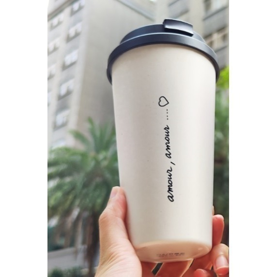 ★JP喵★ 7-11聯名 To b.by agnès b.品牌隨行杯 白色 咖啡杯 環保杯 (無外盒) 原價520元-細節圖3